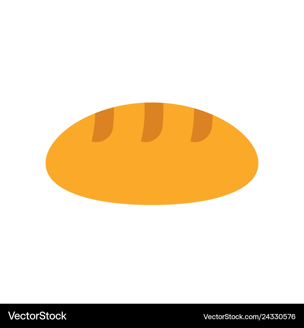 Bread isolated easter flat style icon Royalty Free Vector