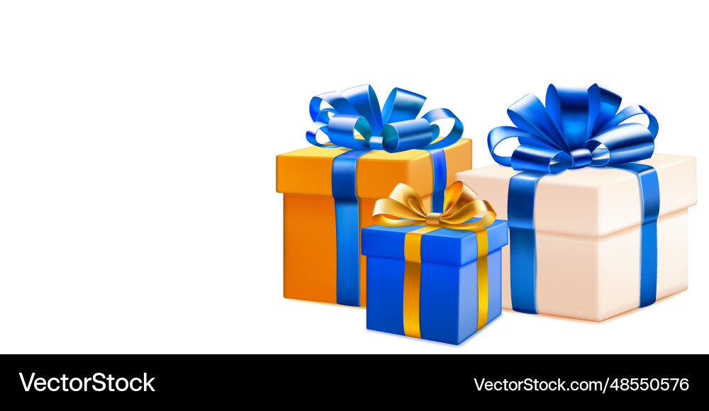 Colored gift boxes Royalty Free Vector Image - VectorStock