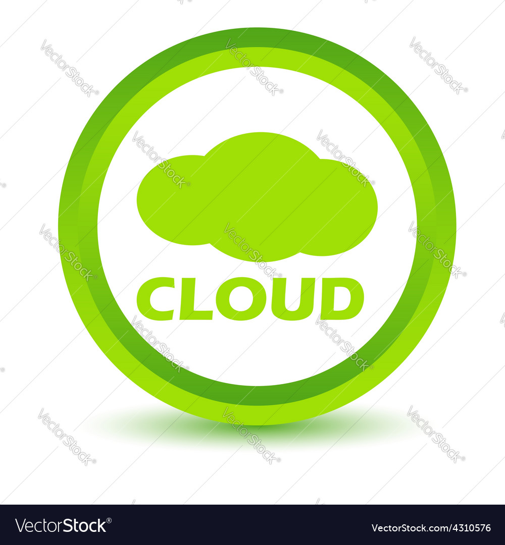 Green cloud icon Royalty Free Vector Image - VectorStock