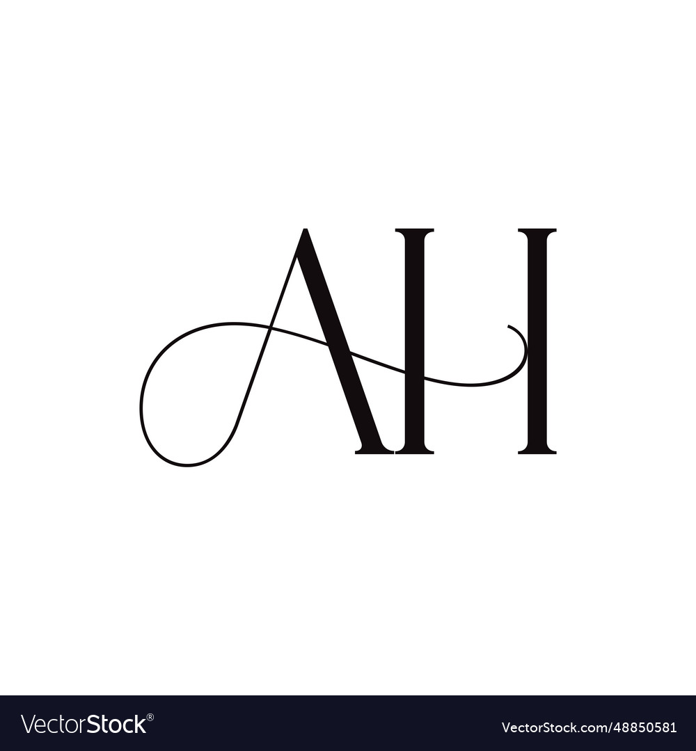 Ah Initial Letter Logo Design Royalty Free Vector Image