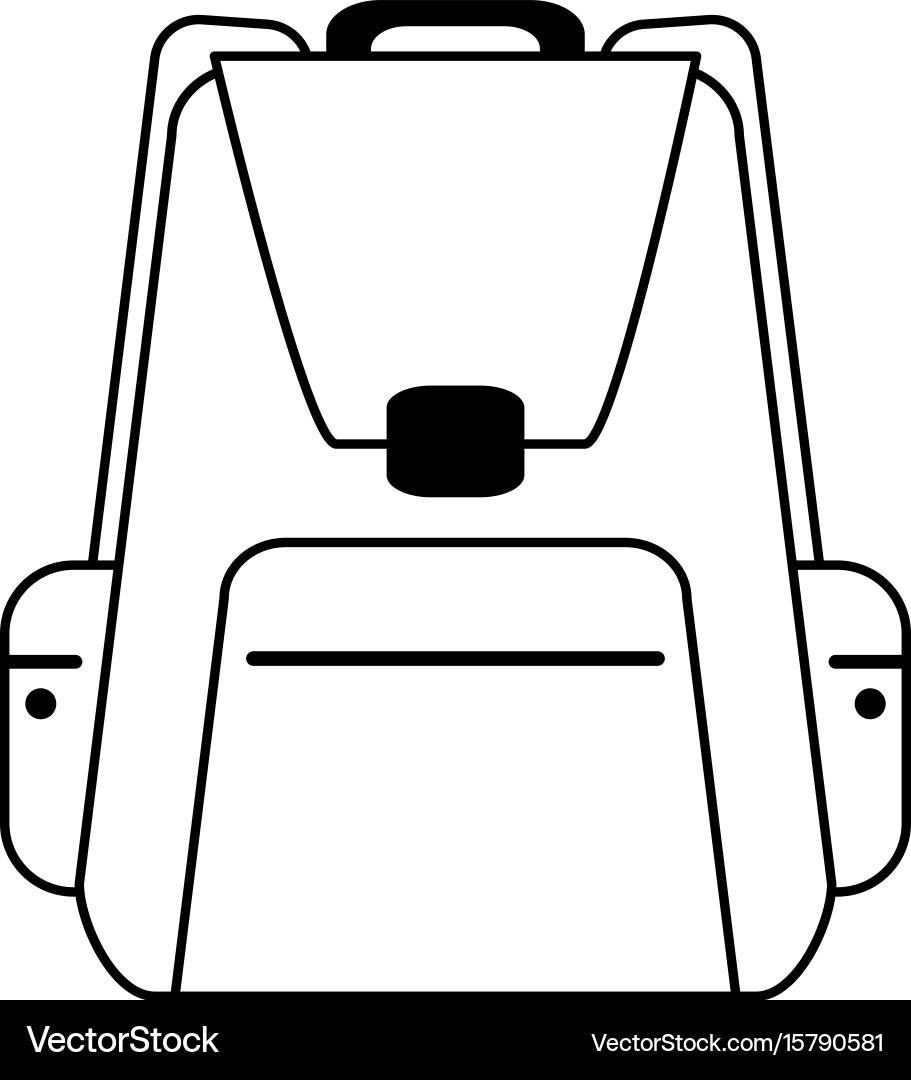 Backpack with outside pockets icon image Vector Image
