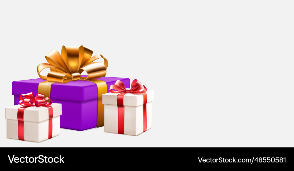 Colored gift boxes Royalty Free Vector Image - VectorStock