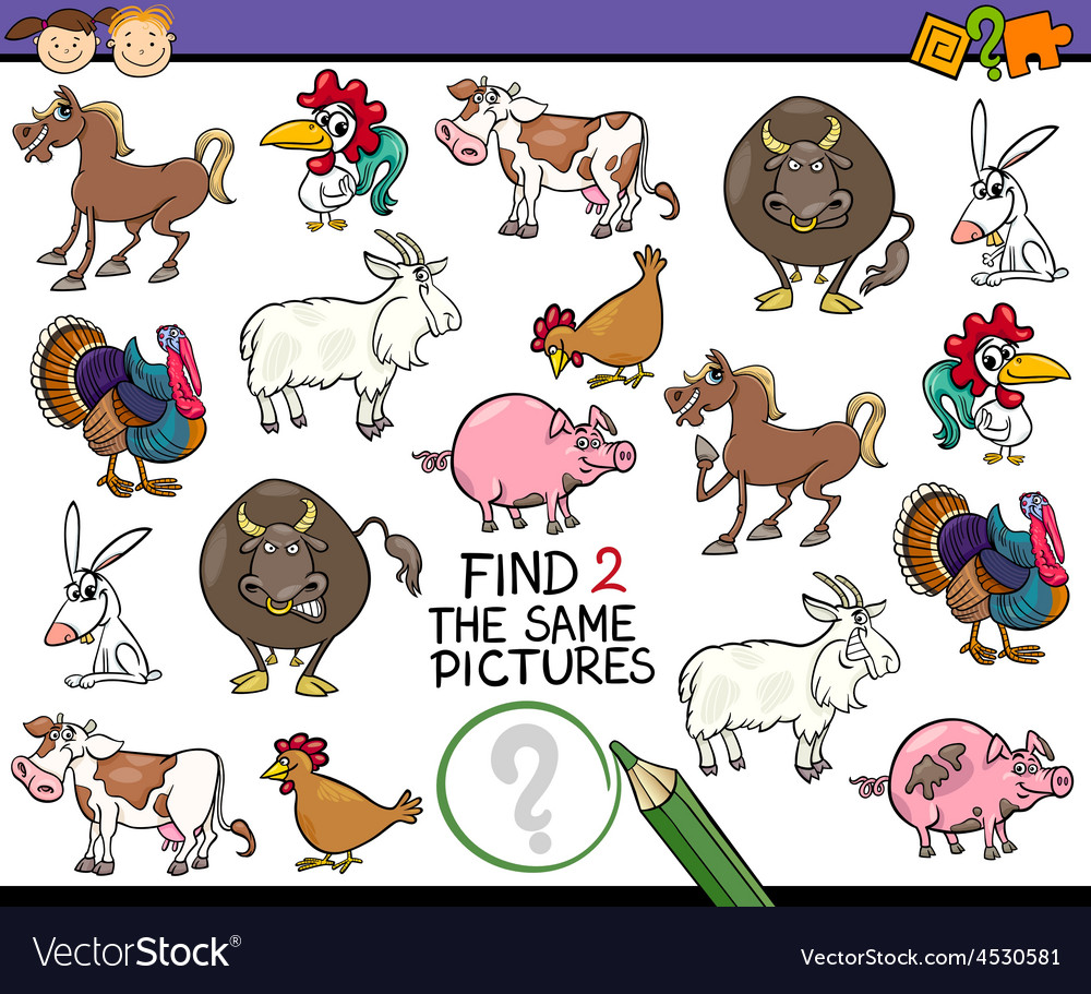 This is the same picture. Find the same cards.