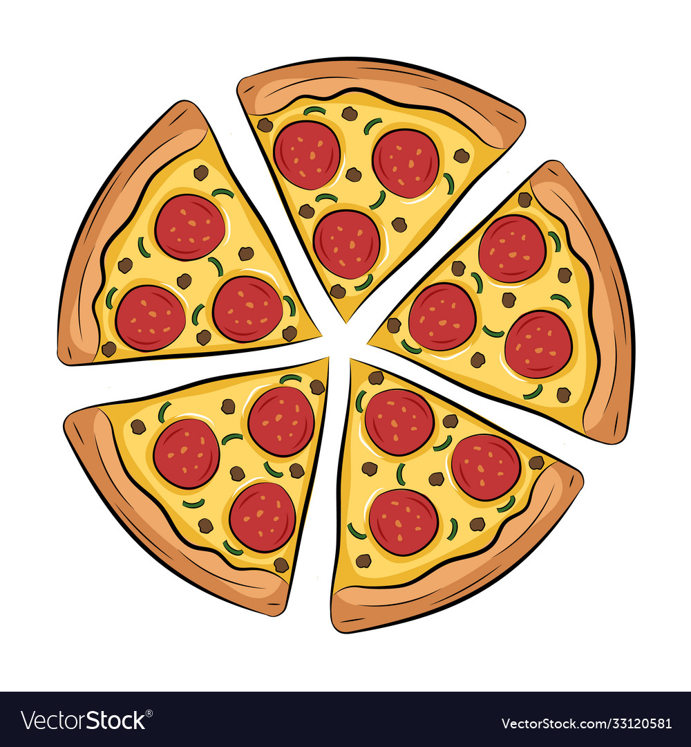 Special Pizza Cartoon Royalty Free Vector Image