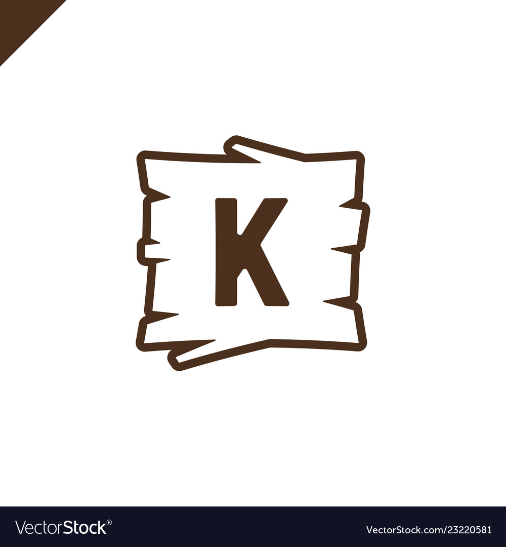 Wooden Alphabet Or Font Blocks With Letter K In Vector Image