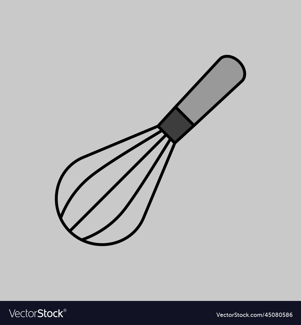 Balloon whisk for mixing and whisking grayscale Vector Image