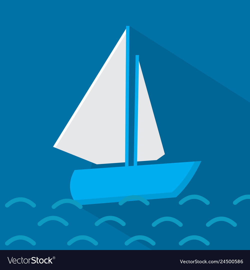 Boat icon set of great flat icons with style Vector Image