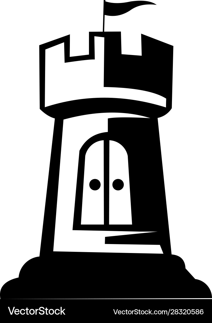 Castle logo template Royalty Free Vector Image