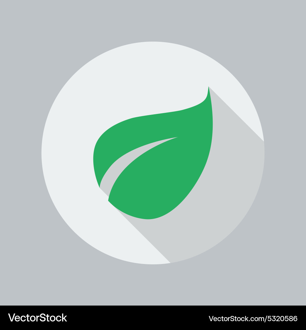 Eco flat icon leaf Royalty Free Vector Image - VectorStock