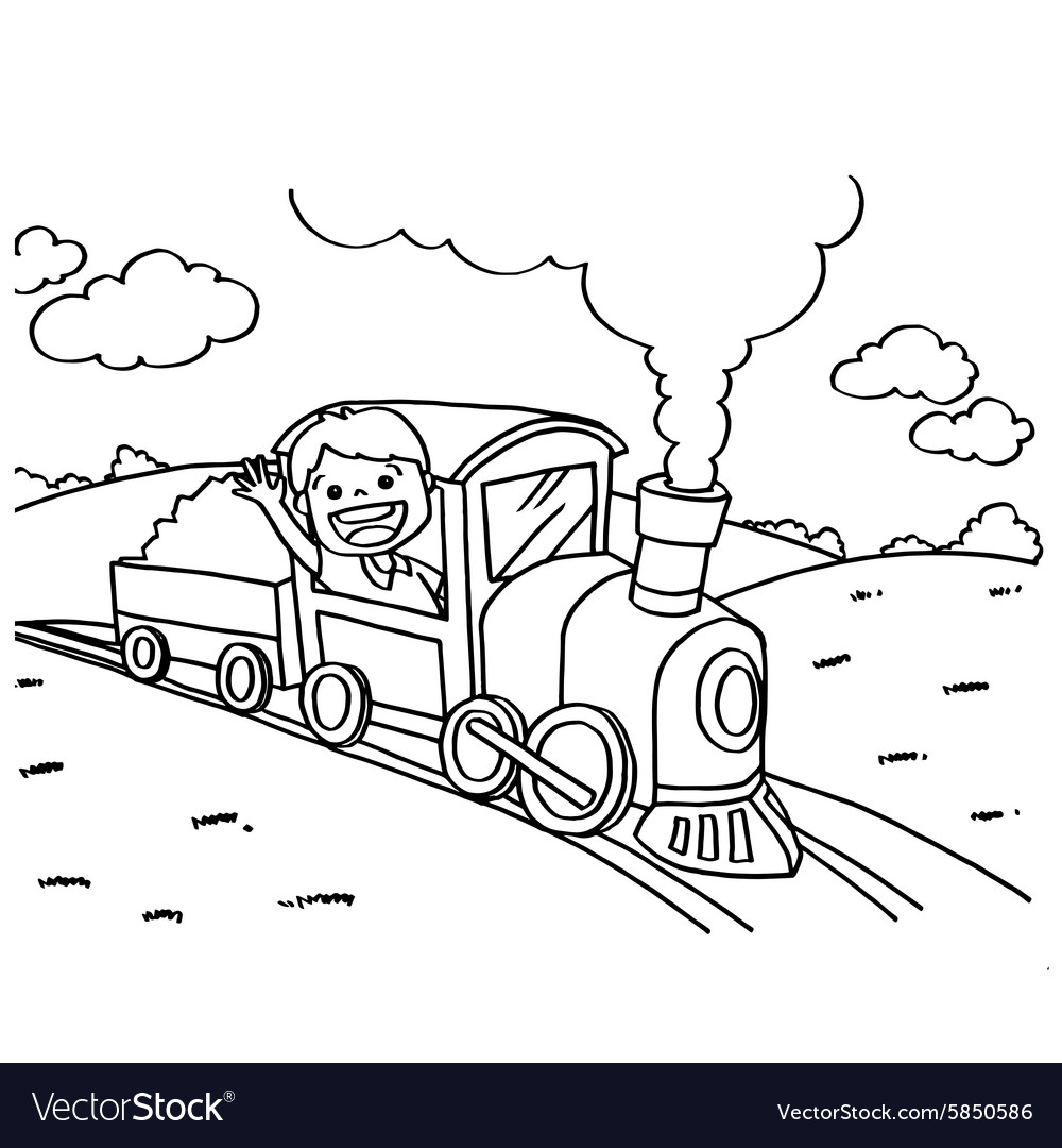 train coloring pages