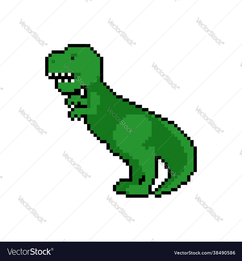 Arte Do Pixel Do Dinossauro Tiranossauro Pixelated Jogos Retros De Dino 8  Ilustração do Vetor - Ilustração de branco, carrinho: 88622079