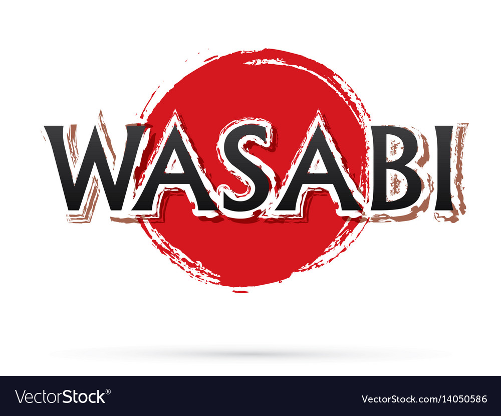 Wasabi text Royalty Free Vector Image VectorStock