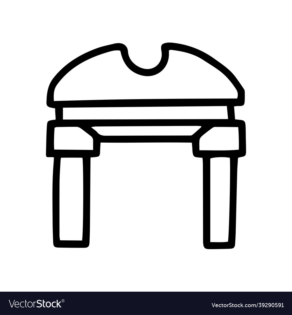 Arch Black Line Doodle Icon Design Royalty Free Vector Image