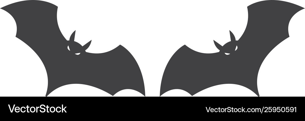 Bat icon logo Royalty Free Vector Image - VectorStock