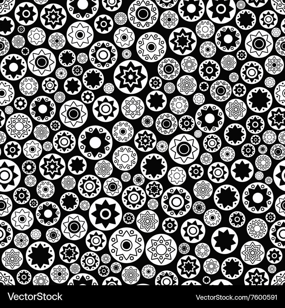 Black star seamless pattern Royalty Free Vector Image