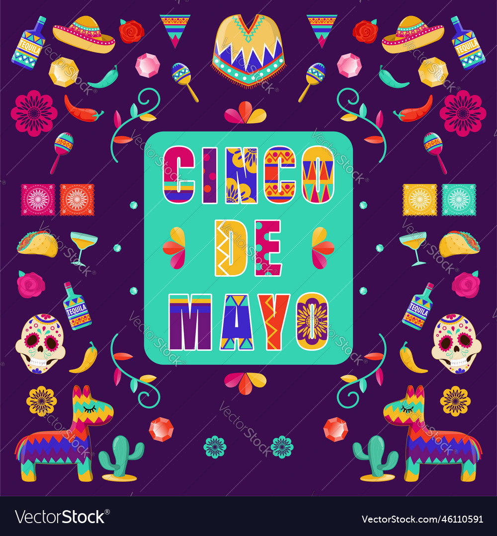 Cinco De Mayo In May 5 Federal Holiday In Mexico Vector Image cinco-de-mayo-in-may-5-federal-holiday-in-mexico-vector-image