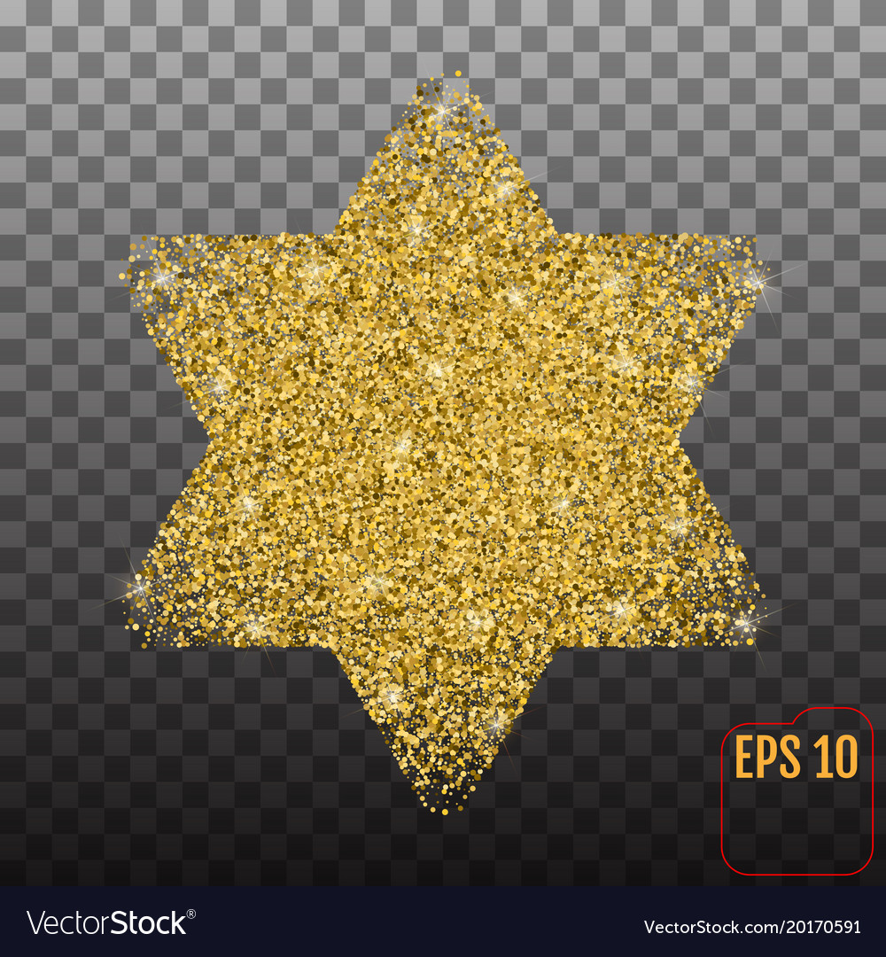 Golden star david Royalty Free Vector Image - VectorStock