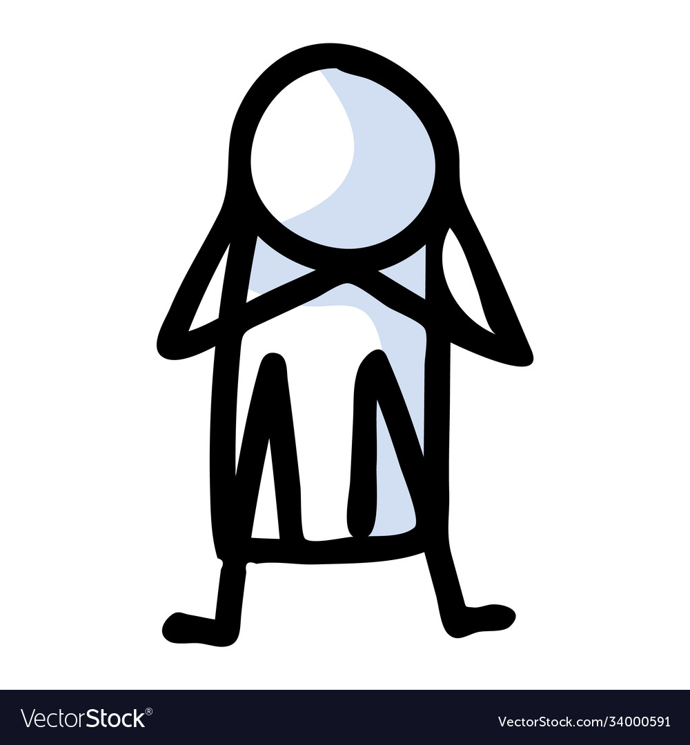 Free: Stick Man Clipart - Sad Stickman 