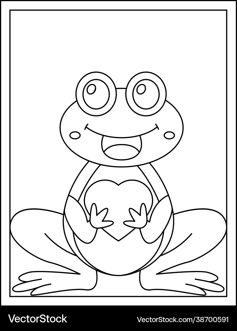 Happy frog Royalty Free Vector Image - VectorStock