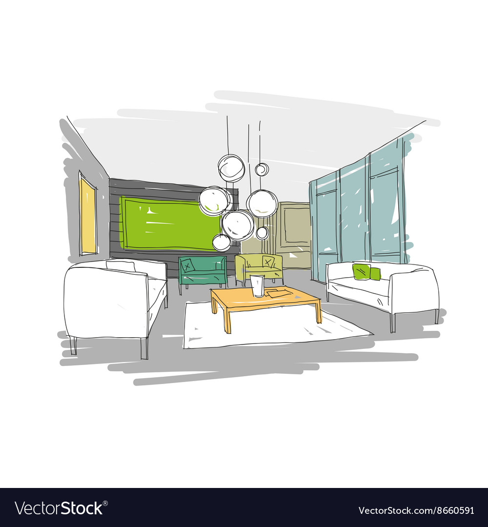 Interior design sketch Vectors  Illustrations for Free Download  Freepik