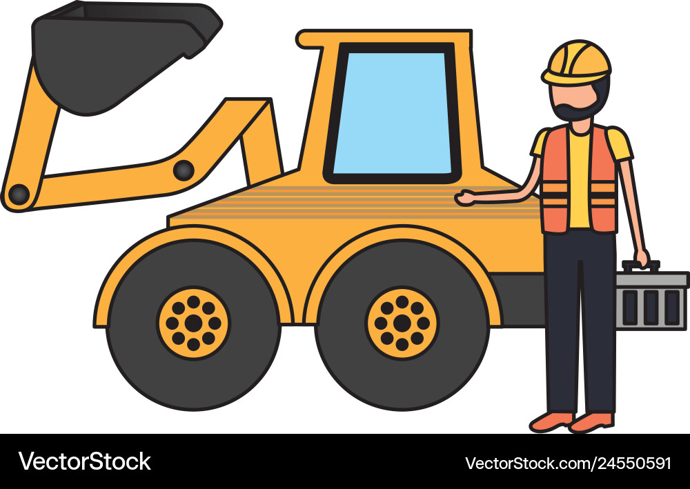 Worker construction equipment Royalty Free Vector Image