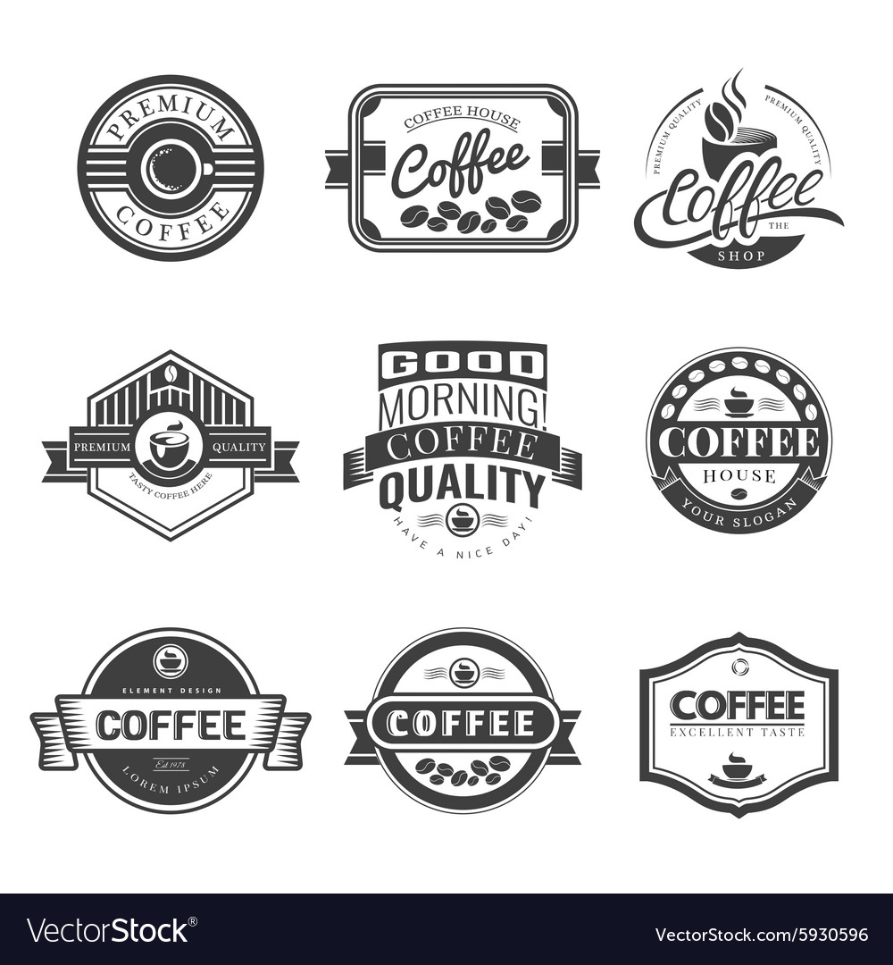 Download Coffee Vintage Logo Royalty Free Vector Image - VectorStock