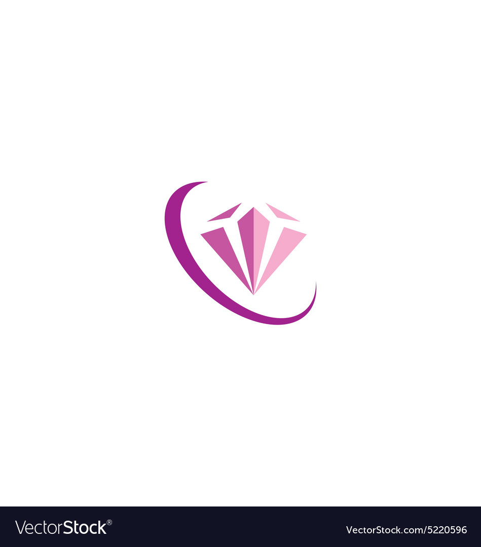 Diamond jewelry fashion beauty logo Royalty Free Vector