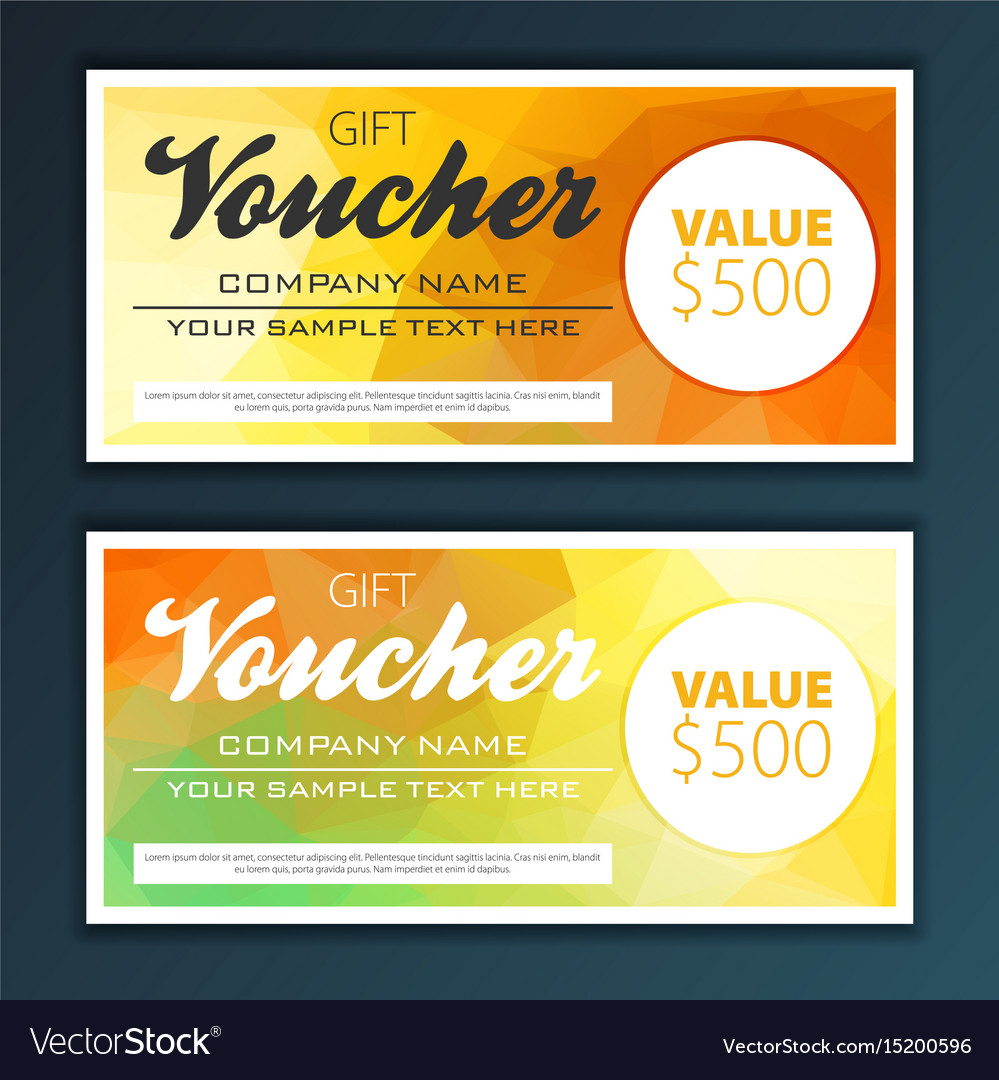 Gift voucher template Royalty Free Vector Image