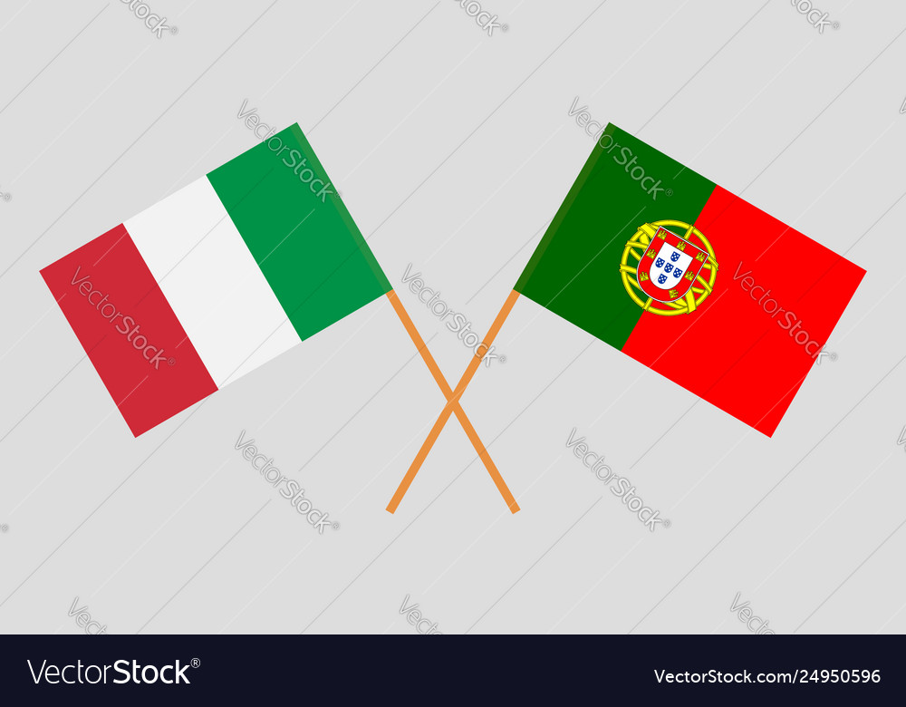 The Portuguese And Italian Flags Royalty Free Vector Image