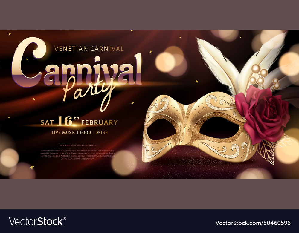 Venice carnival party banner