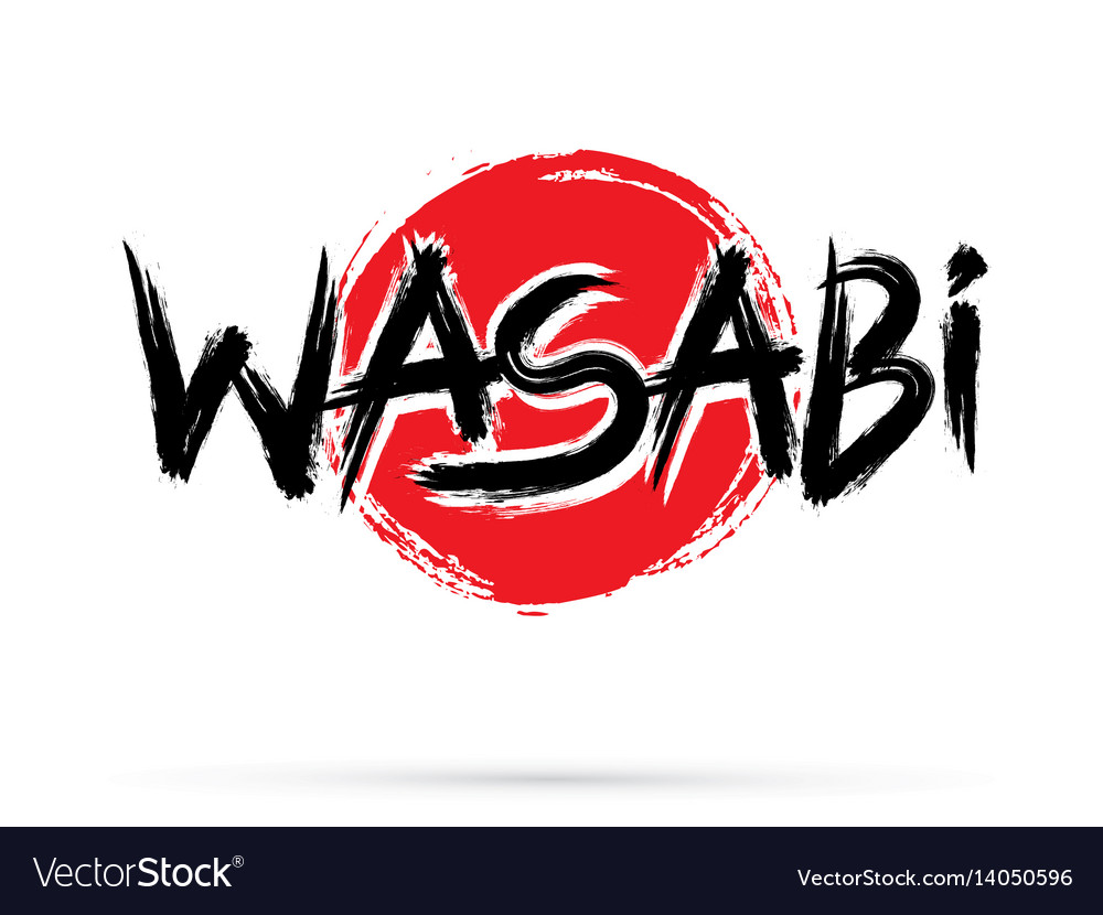 Wasabi text Royalty Free Vector Image VectorStock