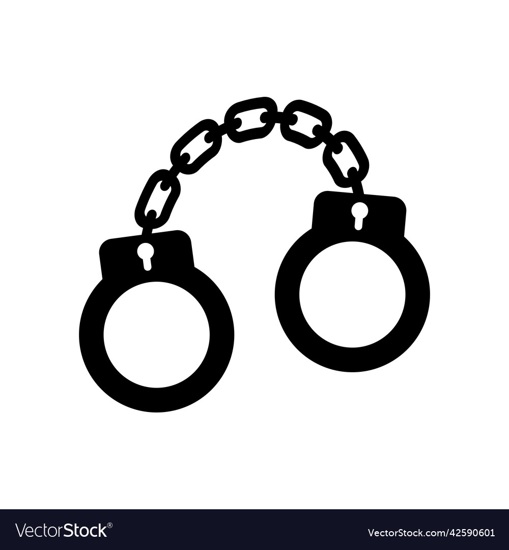 Handcuff icon design template Royalty Free Vector Image