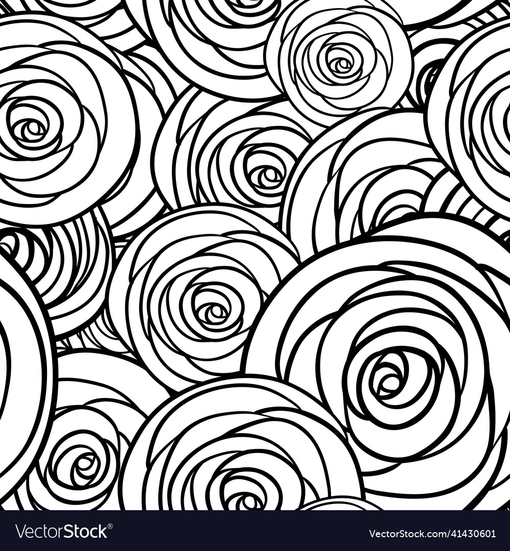Roses seamless pattern vector image Roses seamless pattern