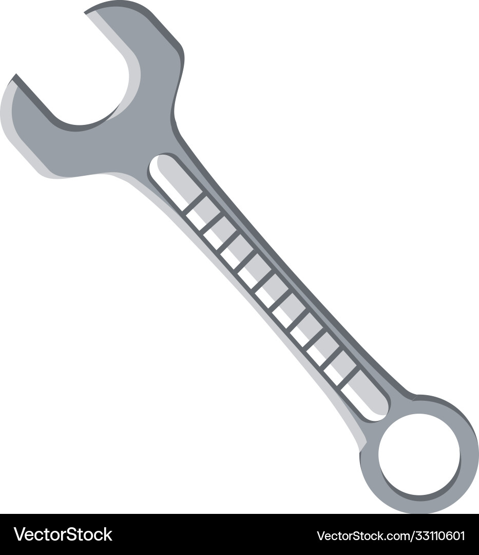 Wrench tool over white background Royalty Free Vector Image