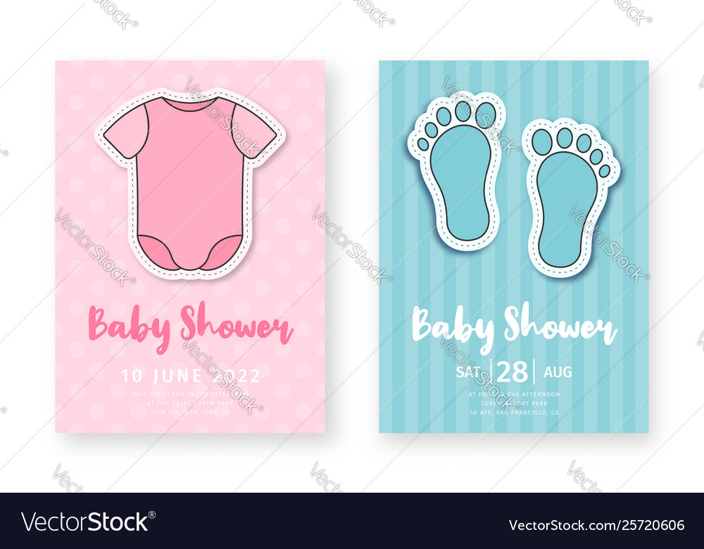 Baby Shower Greeting Card Template
