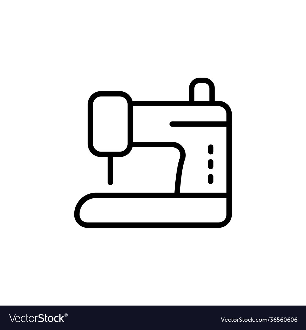 Embroidery machine icon in logotype Royalty Free Vector
