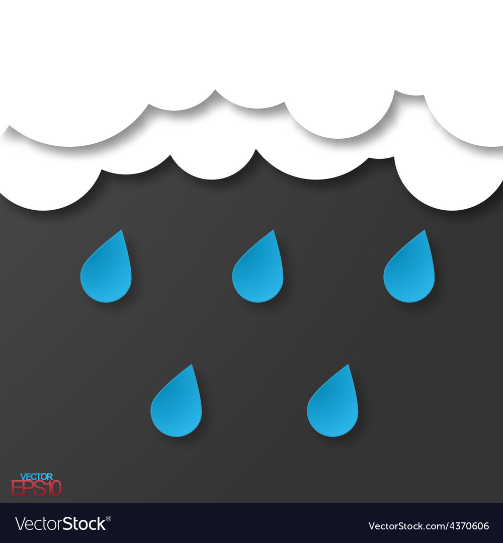 Modern flat design rainy weather with drop shadows Modern flat design rainy weather with drop shadows
