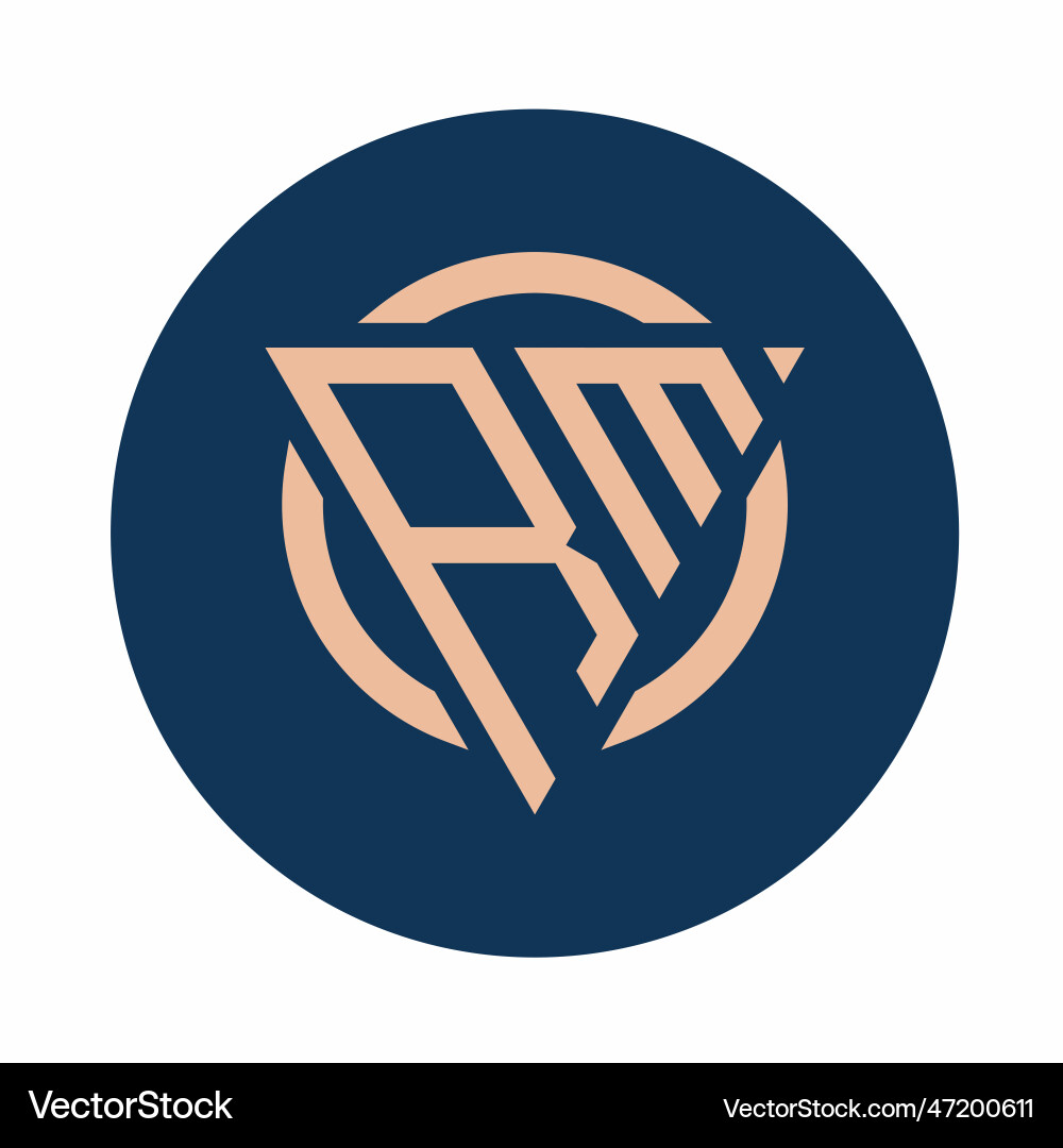 Creative simple initial monogram rm logo designs Vector Image