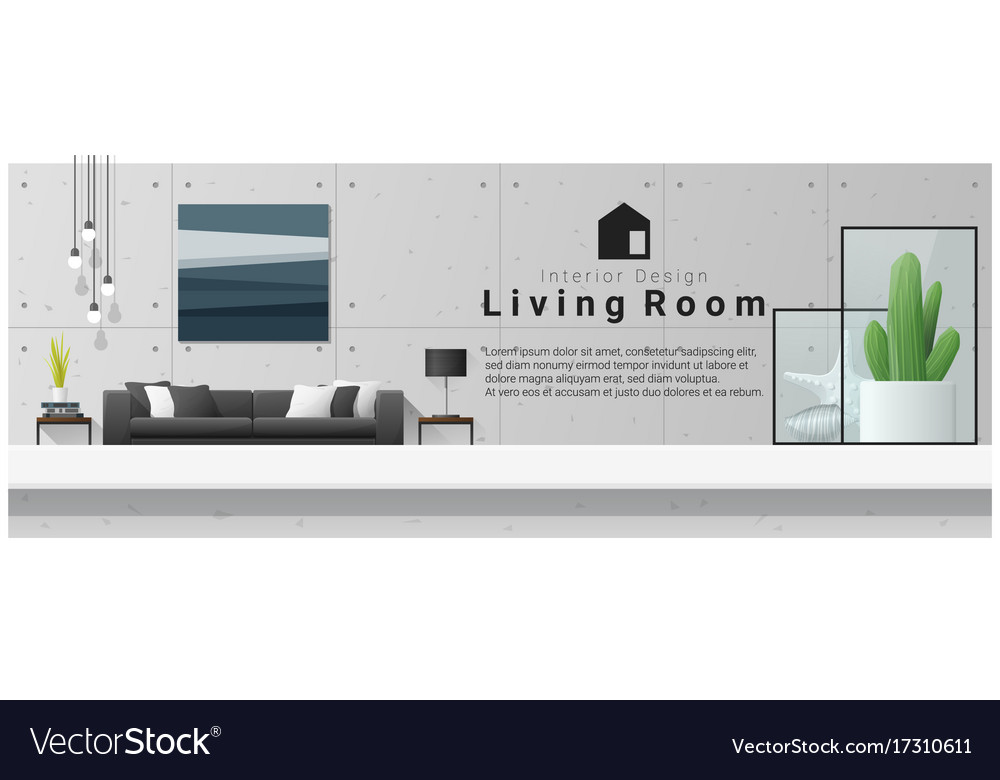 Interior design table top and modern living room