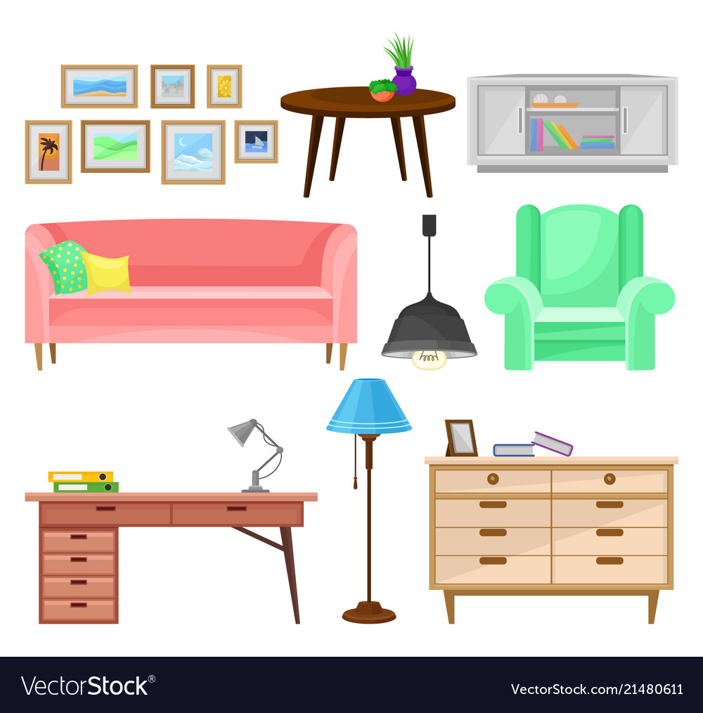 modern furniture vector