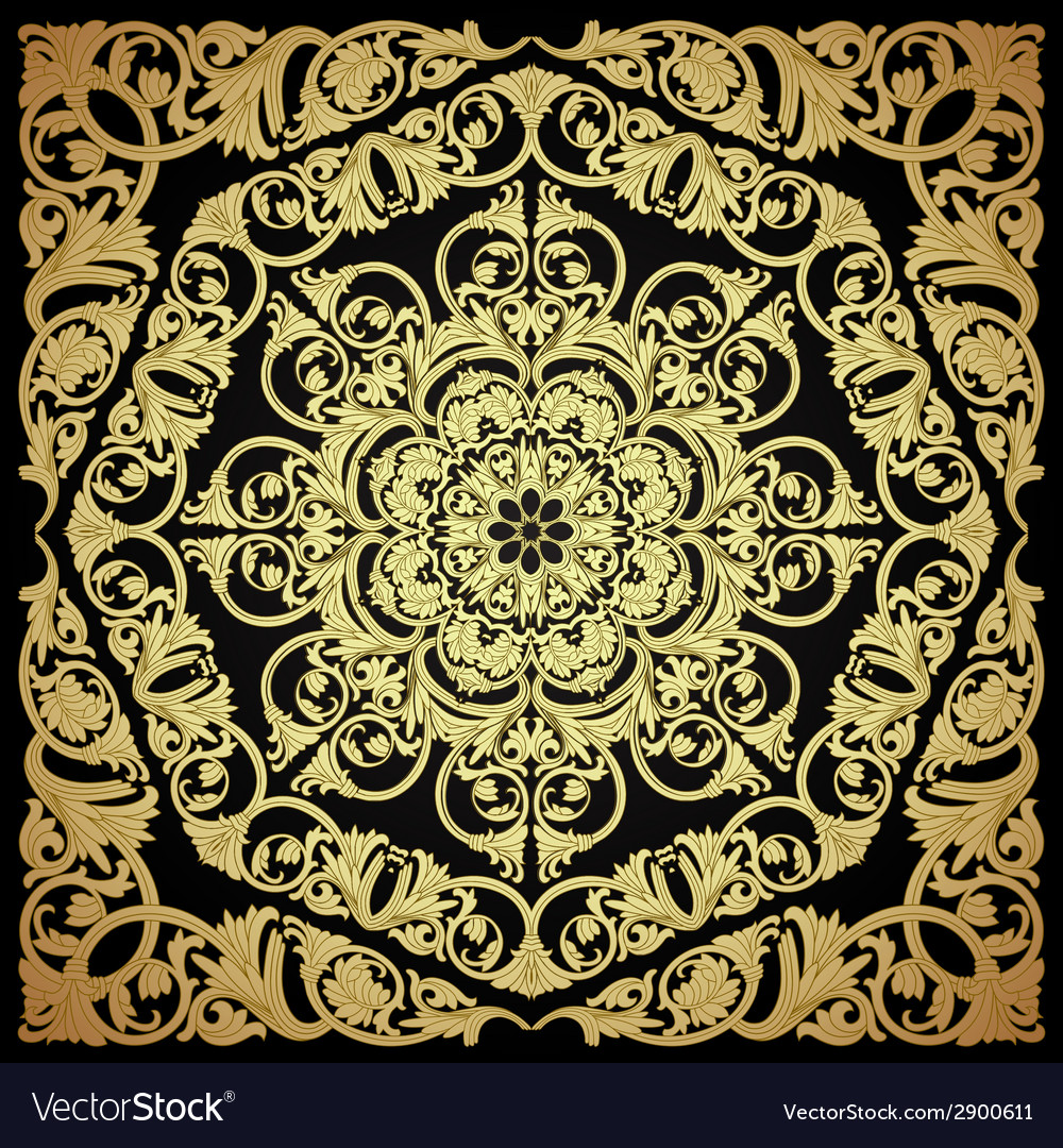 Seamless pattern damask motif wallpaper Royalty Free Vector