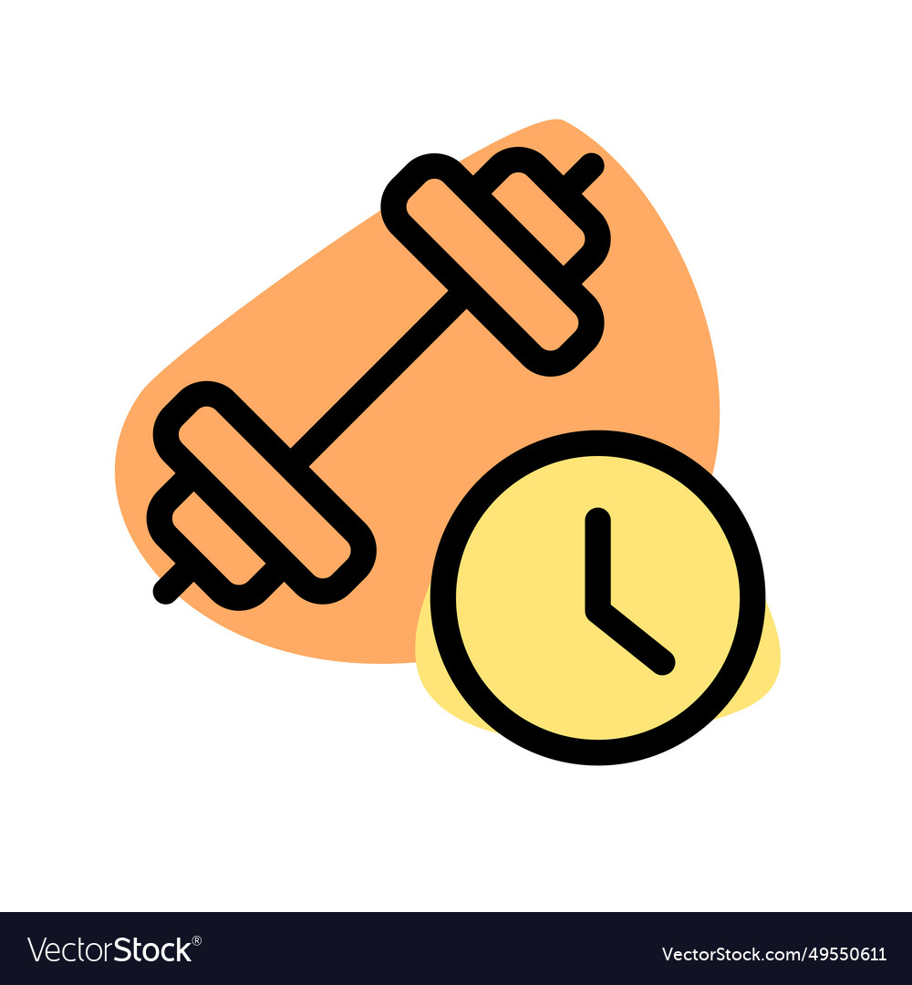 Time duration of dumbbells set exercise period Vector Image