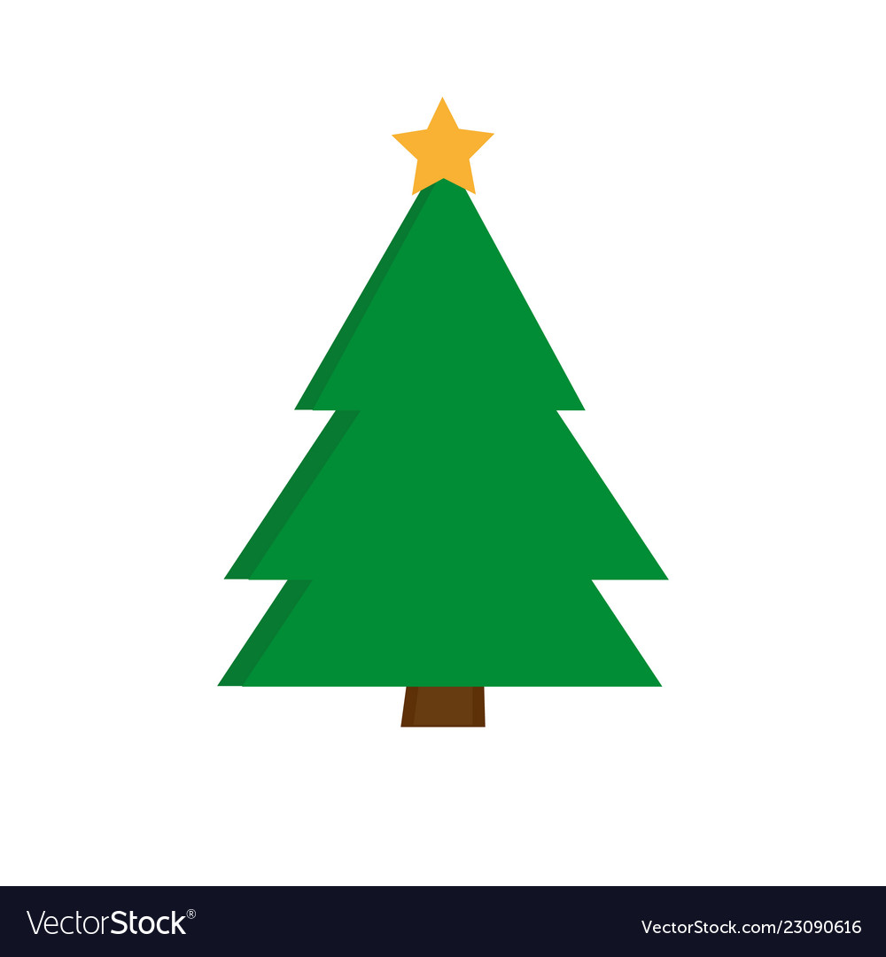 Download Christmas tree icon xmas symbol outline design Vector Image