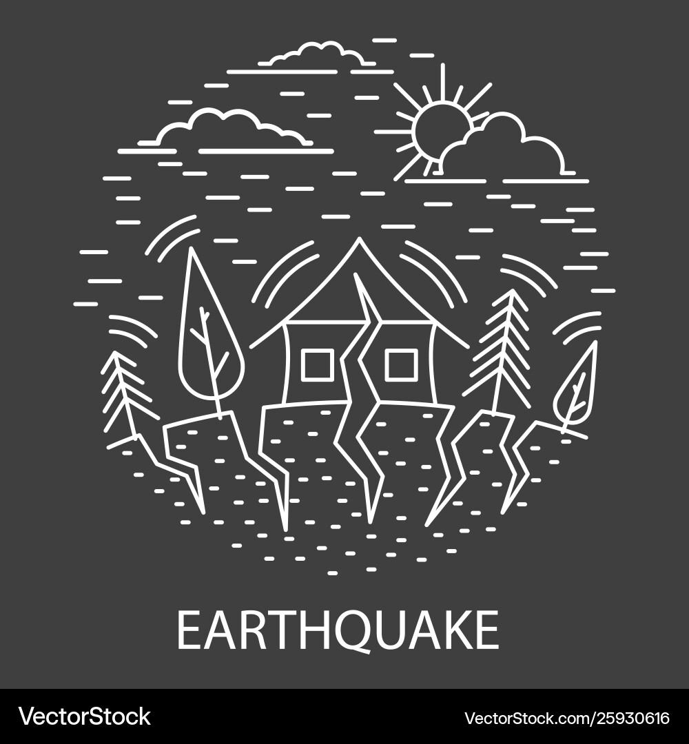 Earthquake natural disaster Royalty Free Vector Image