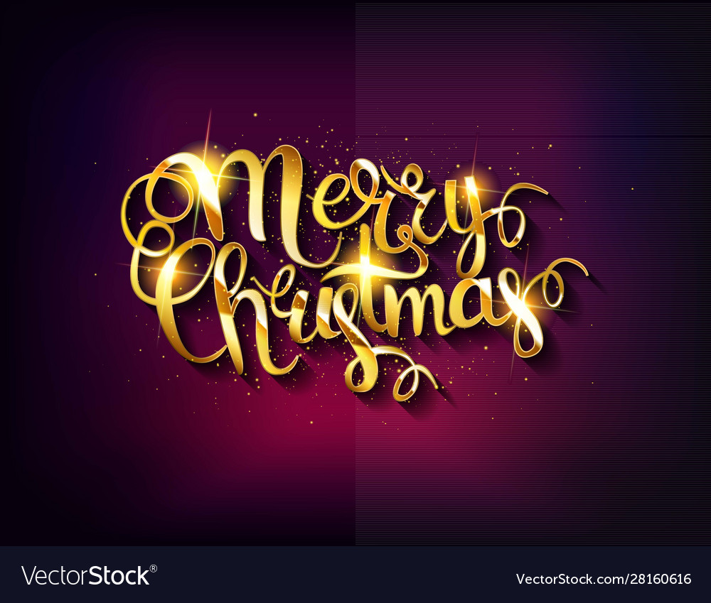 Merry christmas text Royalty Free Vector Image