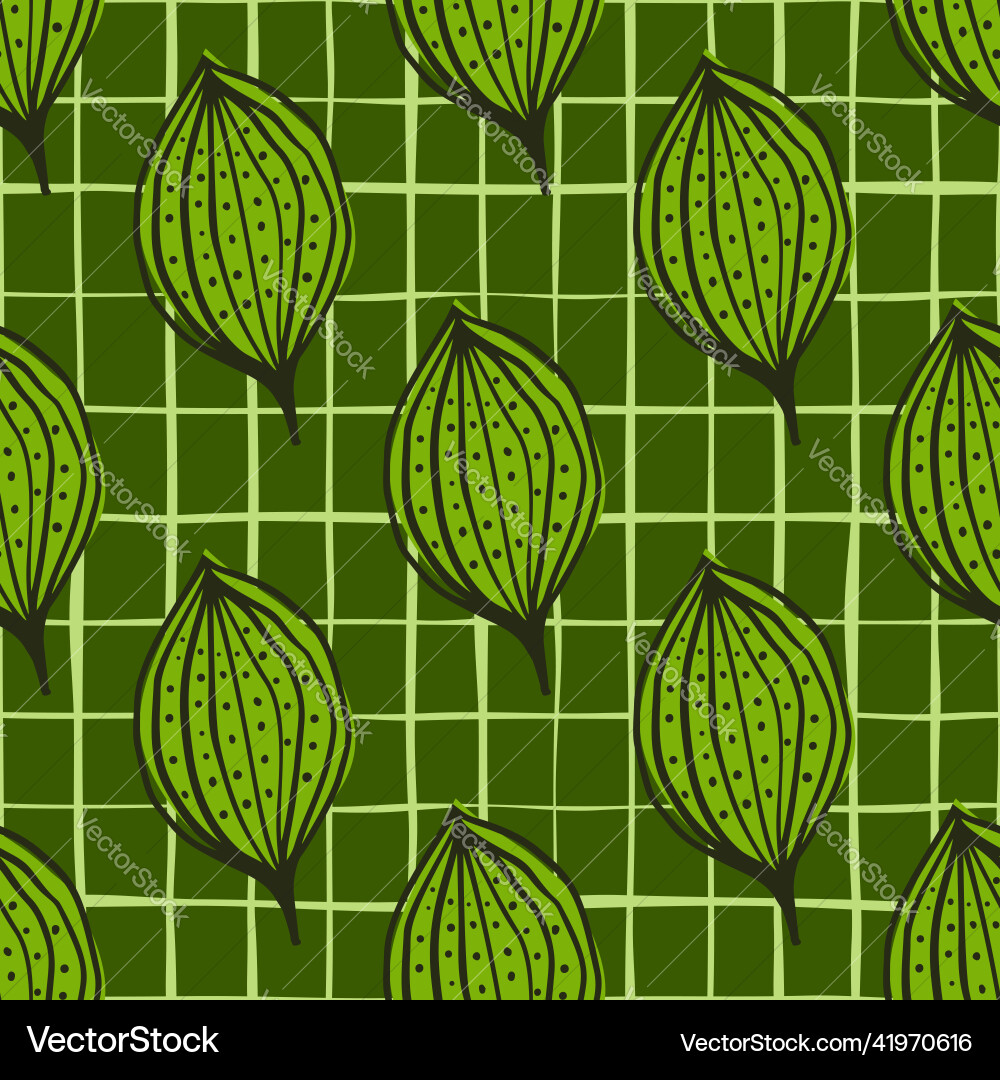 Seamless pattern with abstract leaves leaf Vector Image