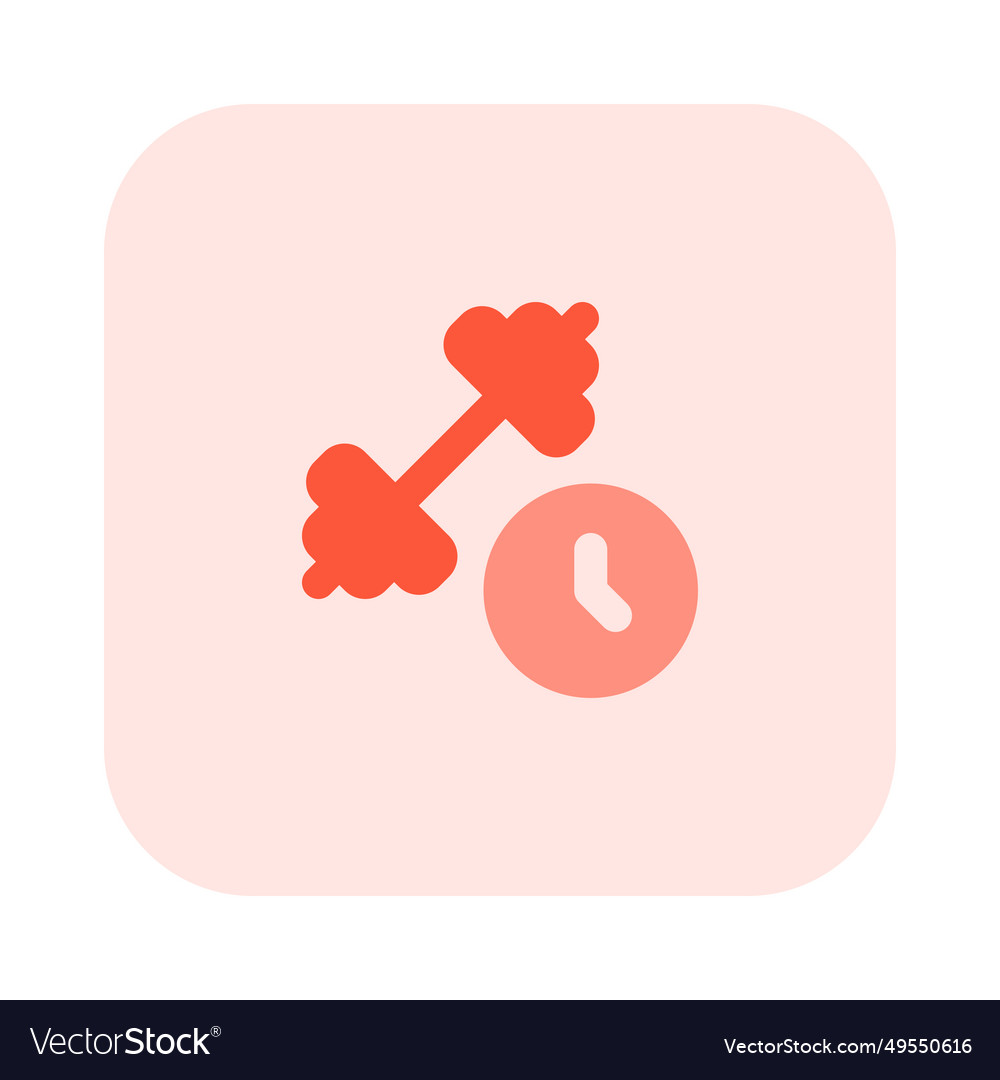 Time duration of dumbbells set exercise period Vector Image