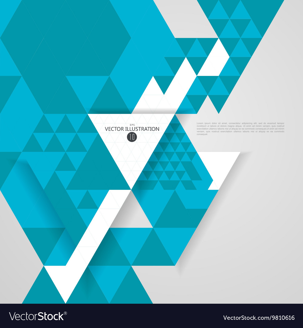 Triangular composition of abstract graphics Vector Image