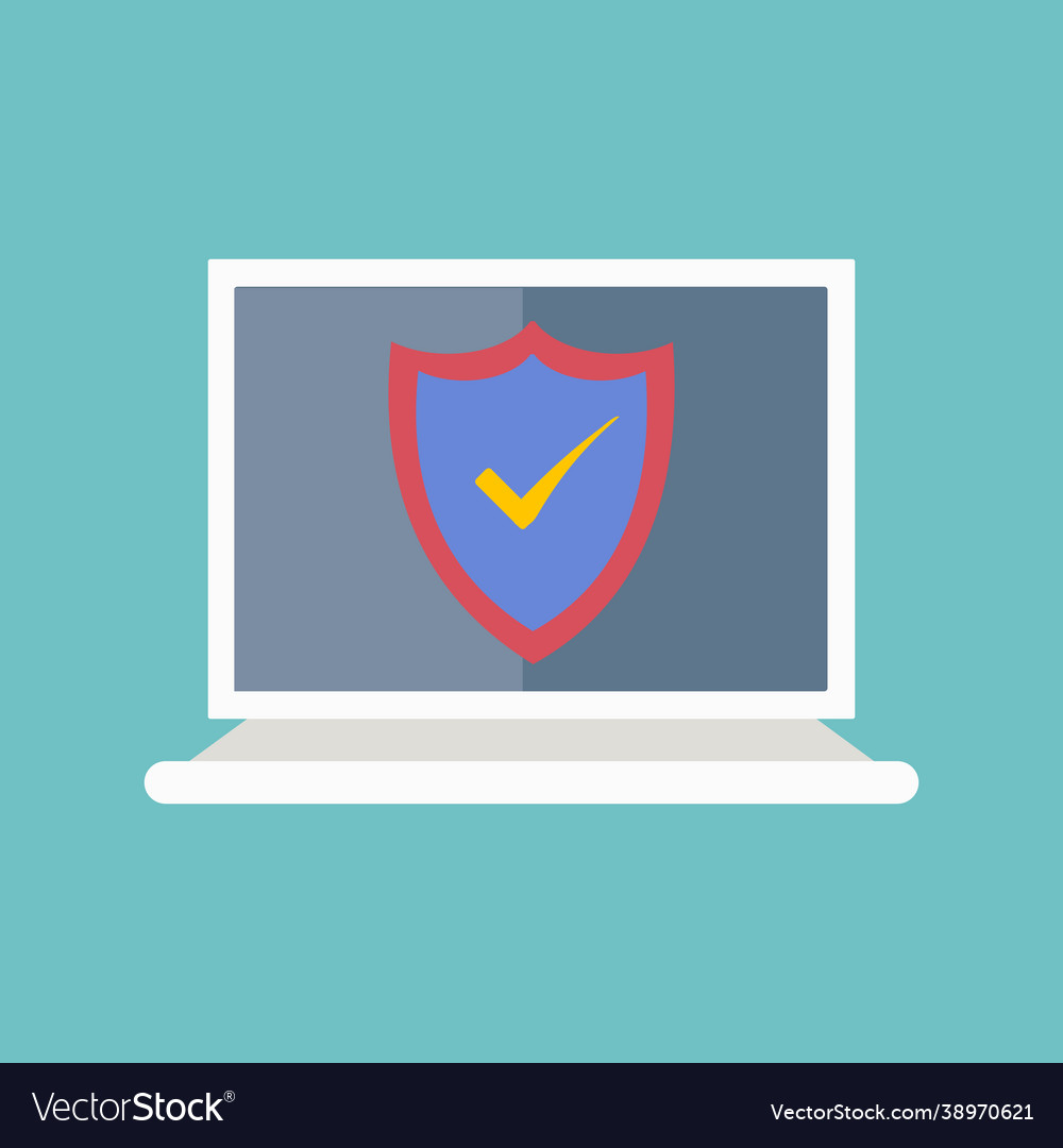Computer security icon Royalty Free Vector Image