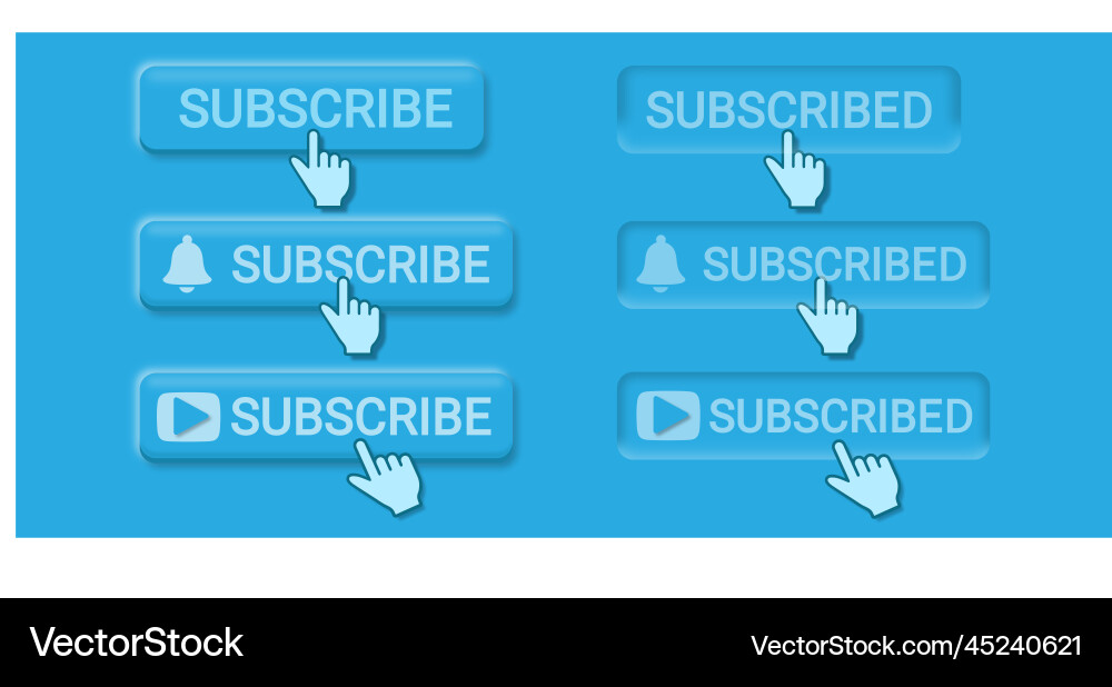 Creative neumorphic icons button blue subscription